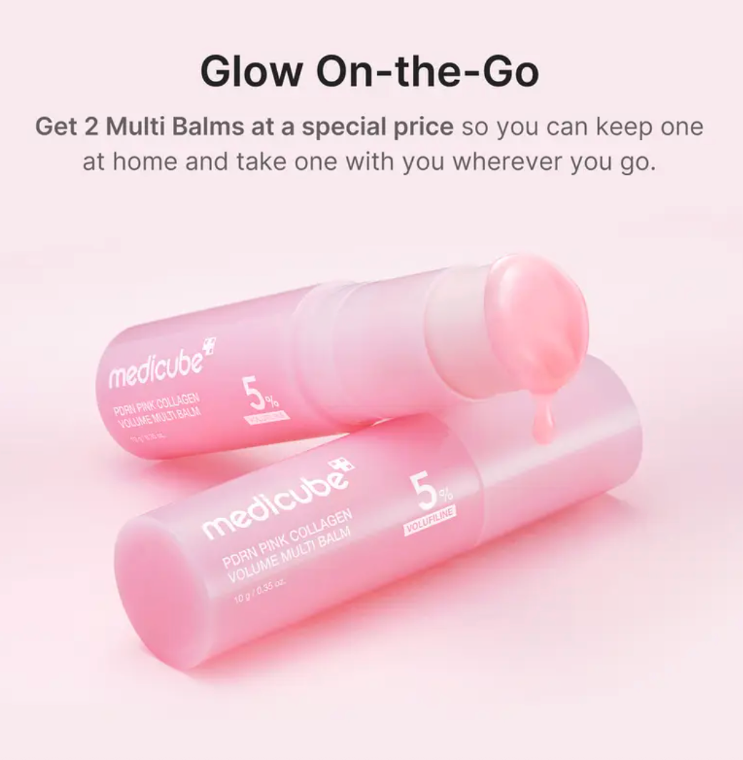 Medicube PDRN Pink Collagen Volume Multi Balm | All In One Volufiline, PDRN, NAD Stick for Youthful-Looking, Helping Look of Fine Lines, Firming Care, Anti-Aging Care | For Under-Eyes, Neck, Forehead, Smile Lines, Lip Care | Korean Skincare